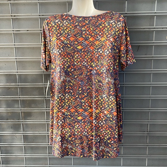 LulaRoe Geometric & Floral Perfect T Top-#0594 - Picture 7 of 12